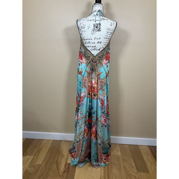 NWT COF Colors Of Fashion 3 Way Floral Embellished Maxi Dress O/S $299 - Picture 5 of 10
